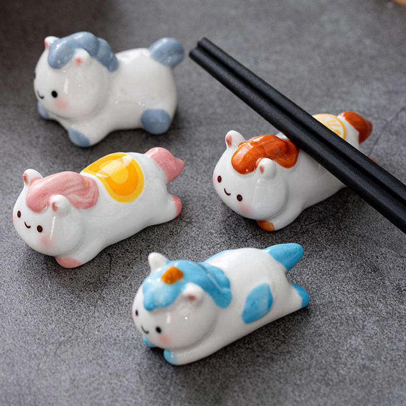Chopstick Rest Ceramic - 1 pezzo carino cavallo in ceramica