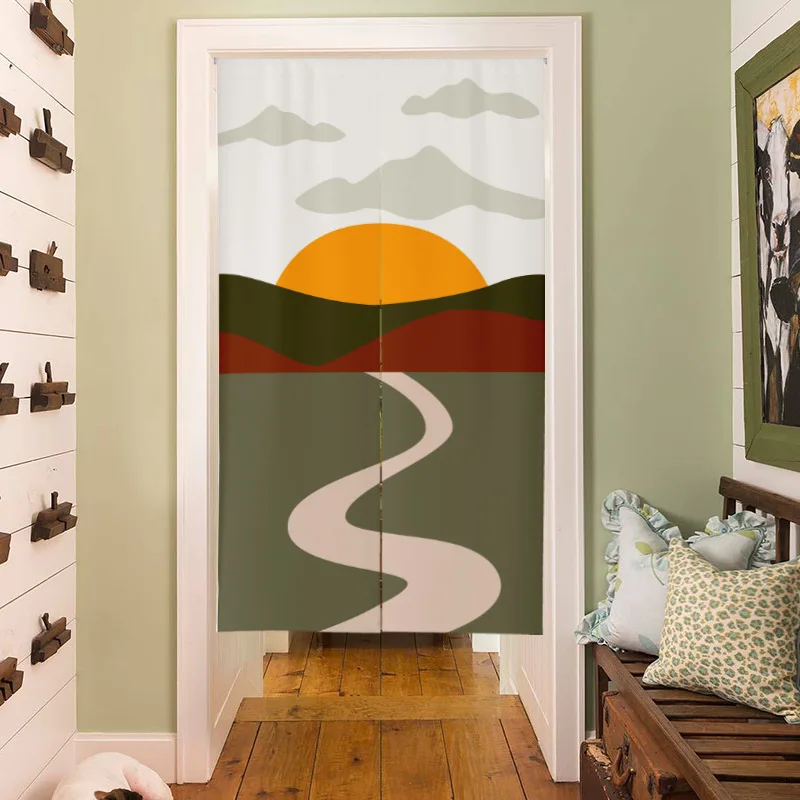 Noren Curtain Doorway - Tende per Porta con Paesaggio Nordico