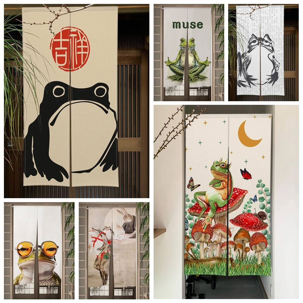 Noren Curtain Doorway - Tenda per porta giapponese Rana Animali
