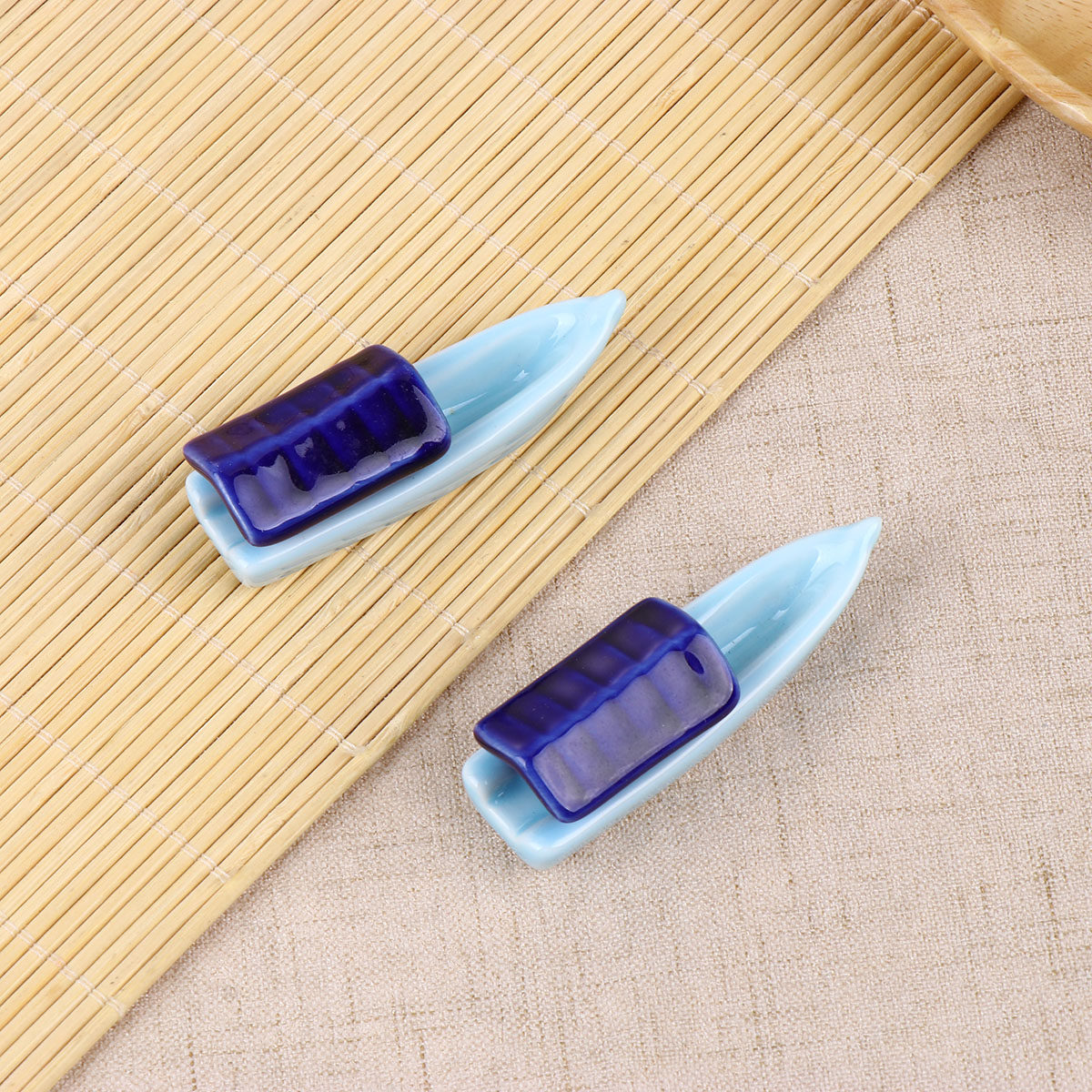 Chopstick Rest Ceramic - 4 Pezzi Poggiabacchette in Ceramica Artigianale,