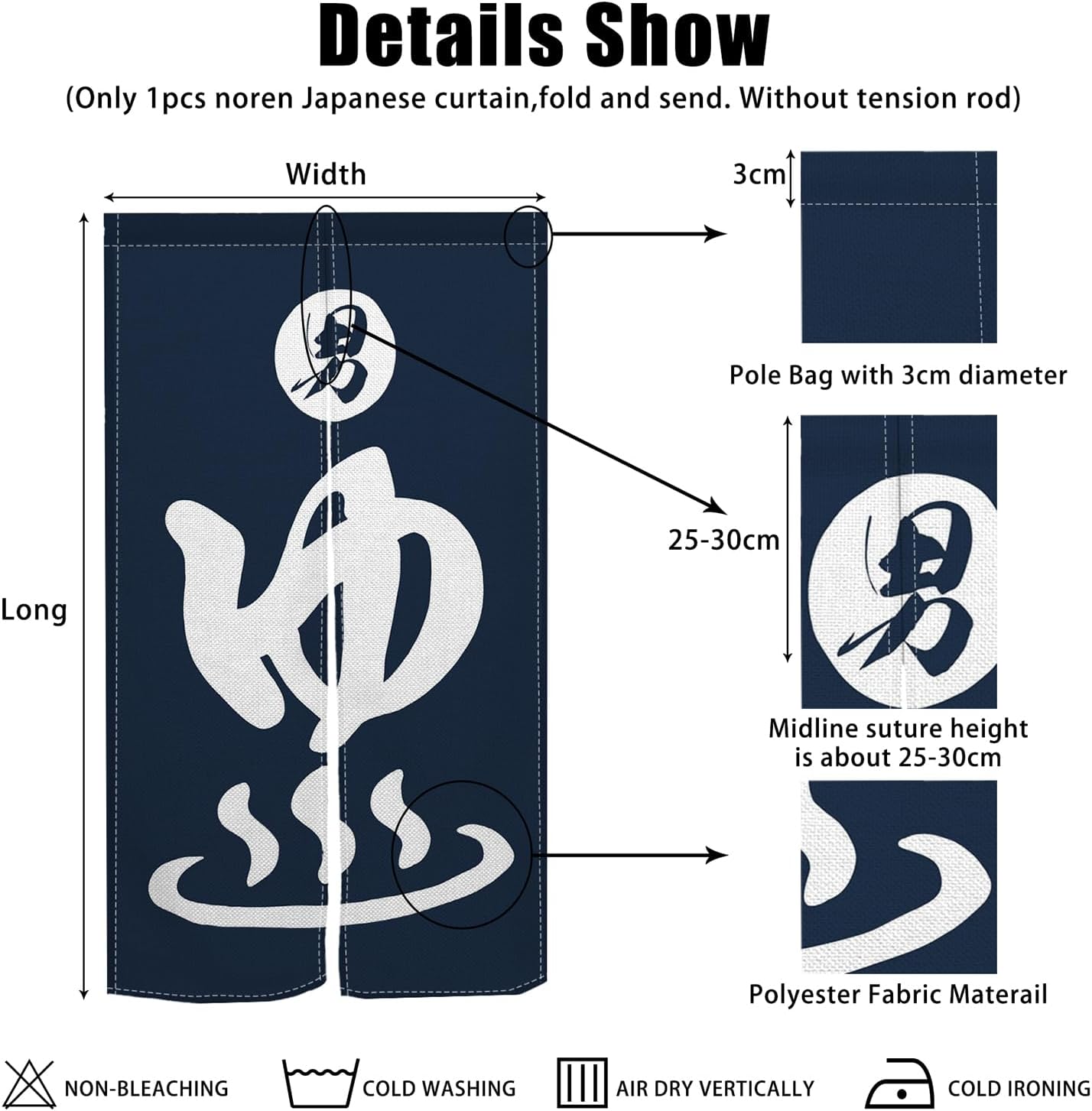 Tenda Noren Giapponese Lunga p - Noren Curtain Doorway recensione e prezzo